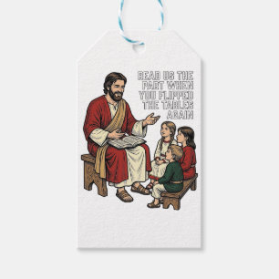 Étiquettes-cadeau Histoire de la Bible drôle Vintage Professeur reli