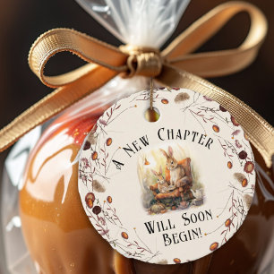Étiquettes Cadeau Histoire Nouveau chapitre Baby shower classique Co