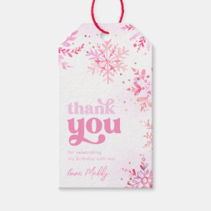 Étiquettes-cadeau Hiver Anniversaire Merci Tags