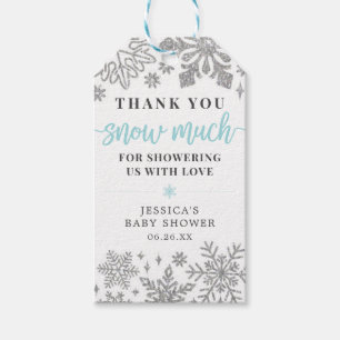 Étiquettes-cadeau Hiver Flocon de neige Baby shower Favoriser Balise