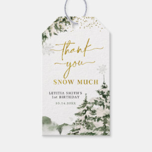 Étiquettes-cadeau Hiver Forêt des Onederland Premier anniversaire Me