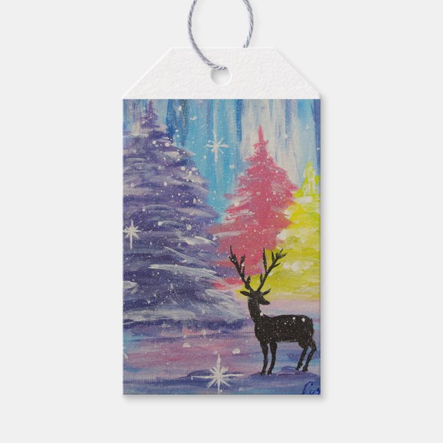 Étiquettes-cadeau Hiver gelé (Devant)