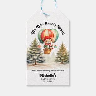 Étiquettes-cadeau Hiver Nous pouvons attendre le Baby shower de Noël