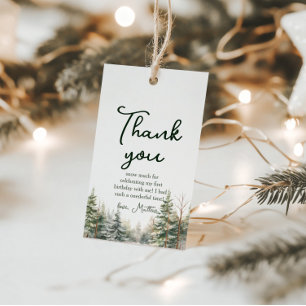 Étiquettes-cadeau Hiver Onederland Premier anniversaire