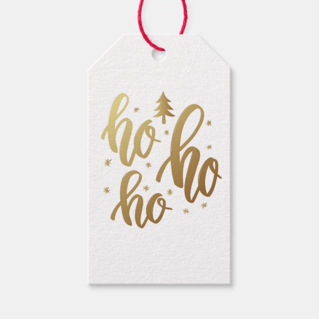 Étiquettes-cadeau Ho Ho Ho (Devant)