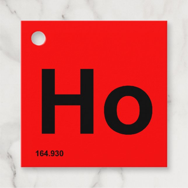 Étiquettes Cadeau HoHoHo Tableau périodique Élément HO Don (Devant)