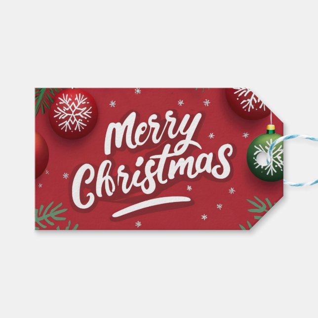 Étiquettes-cadeau Holiday (Devant (Horizontal))