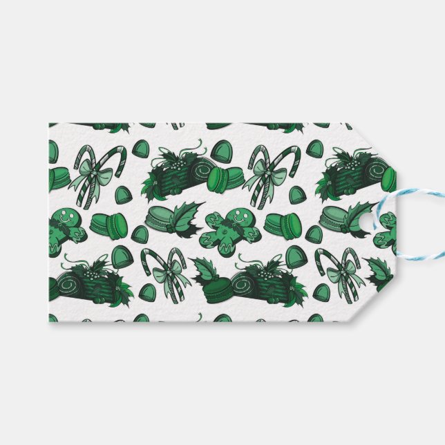 Étiquettes-cadeau Holiday Sweets- Mint (Solid) (Devant (Horizontal))