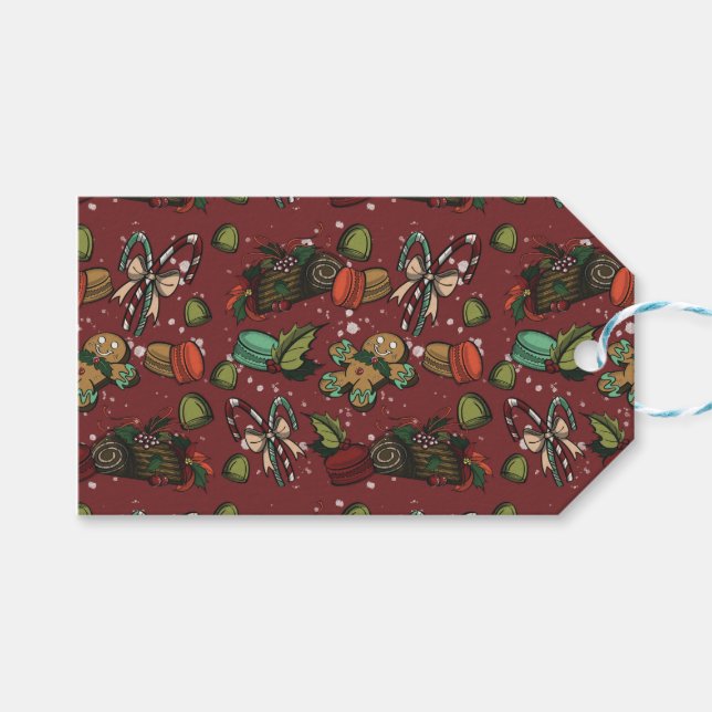 Étiquettes-cadeau Holiday Sweets- Peppermint (Color) (Devant (Horizontal))