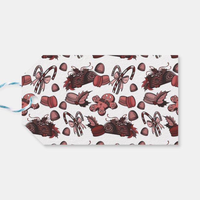 Étiquettes-cadeau Holiday Sweets- Peppermint (Solid) (Dos Horizontal)