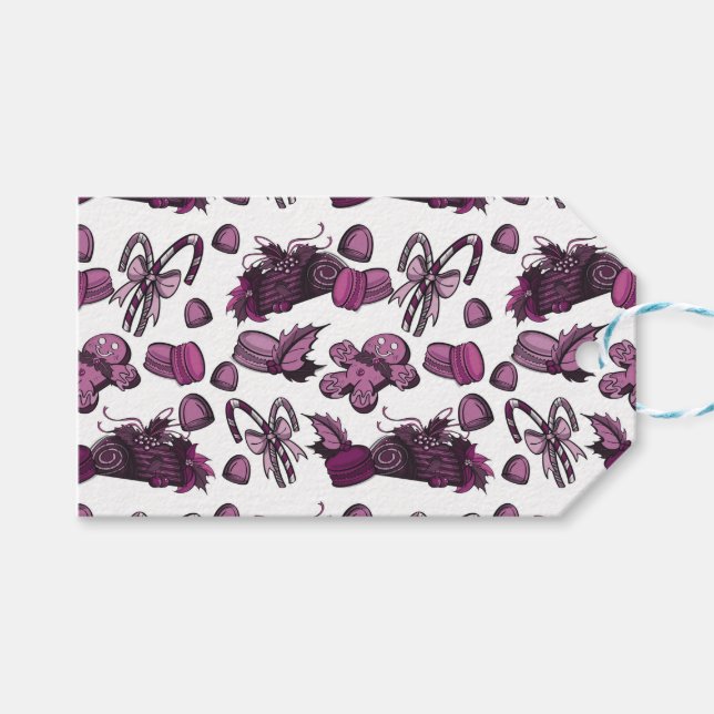 Étiquettes-cadeau Holiday Sweets- Sugar Plum (Solid) (Devant (Horizontal))