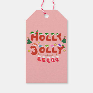 Étiquettes-cadeau Holly Jolly