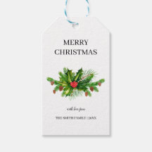 Holly Pine & Berry Joyeux Noël personnalisé