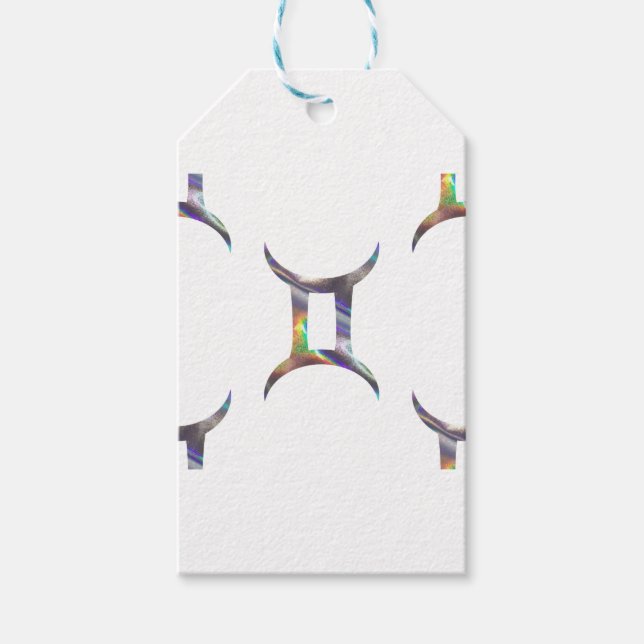 Étiquettes-cadeau hologramme Gemini (Devant)