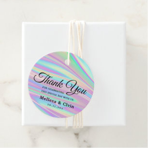 Étiquettes Cadeau Holographie Unicorn