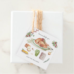 Étiquettes Cadeau Homemade Stuffing Recipe Thanksgiving Favor Tag