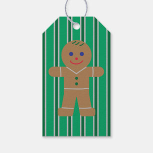 Étiquettes-cadeau Homme de pain d'épice de Noël