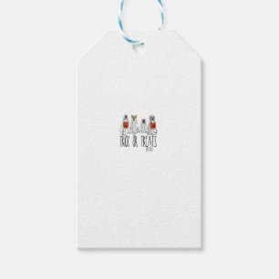 Étiquettes-cadeau Hommes mignons femmes Halloween chien chiens fantô