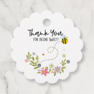 Étiquettes Cadeau Honey Bee Baby shower Favoriser Tags - Merci pour