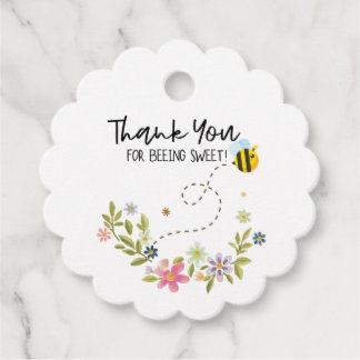 Étiquettes Cadeau Honey Bee Baby shower Favoriser Tags - Merci pour