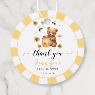 Étiquettes Cadeau Honey bumble bee boy baby shower merci