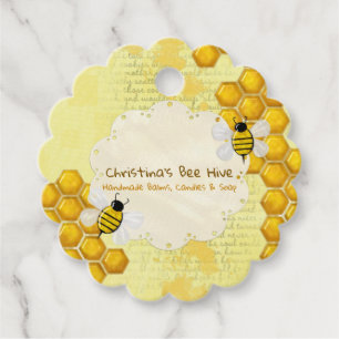 Étiquettes Cadeau Honey Comb 3D Whimsey ENTREPRISE