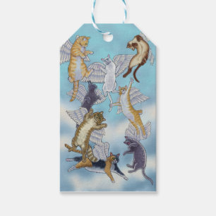 Étiquettes-cadeau Horloge d'Angel Chats par Rachel Armington