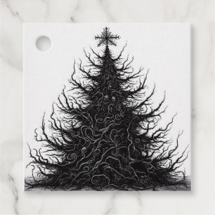 Étiquettes Cadeau Horreur éffrayante Arbre de Noël Goth Favoriser Ta