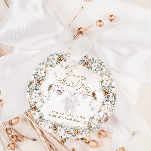 Étiquettes Cadeau Hors De Froid Le Baby shower De Ligne Le Plus Clot (Créateur téléchargé)