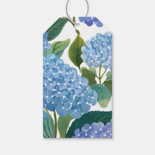 Étiquettes-cadeau Hortensias Bleus Fleur Pétales Floraux Belle Fleur