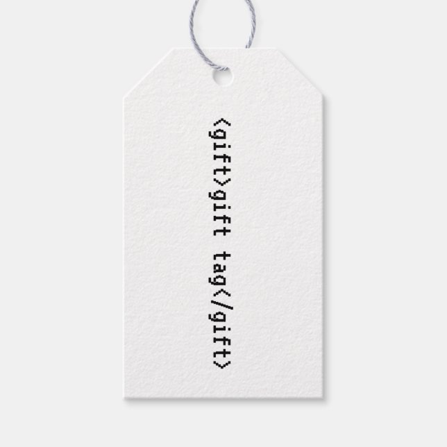 Étiquettes-cadeau HTML<gift>Étiquette Programmateur de codeur inform (Devant)