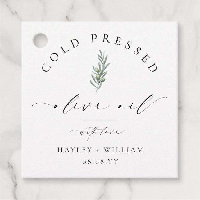 Étiquettes Cadeau Huile d'olive Ellesmere (Devant)