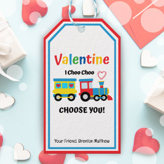 Étiquettes-cadeau I Choo Choo Choose You Classroom Valentine Favor 