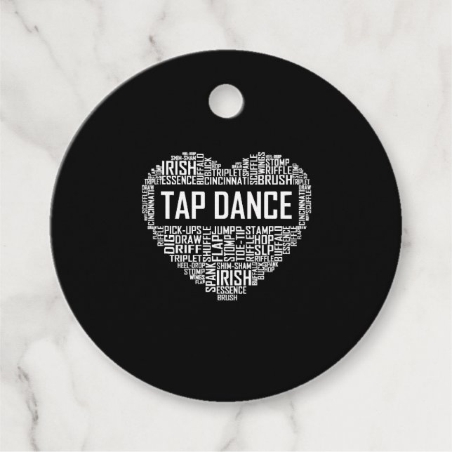 Étiquettes Cadeau I Love Tap Dance Amoureux des chiens Danser Cadeau (Devant)