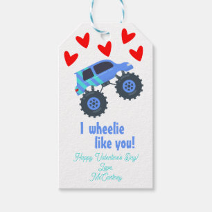 Étiquettes-cadeau I Wheelie Like You Valentine's Day Tags cadeaux