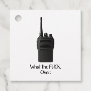 Étiquettes Cadeau Icône Fu*k Sur L'Icône Drôle Walkie Talkie
