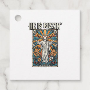 Étiquettes Cadeau Il est Rizzin Vintage Pâques Vitrail T-Shirt De