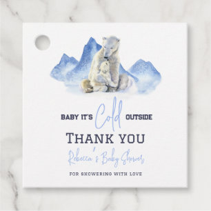 Étiquettes Cadeau Il fait froid à l'extérieur du Baby shower d'ours