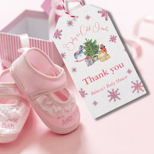 Étiquettes-cadeau Il fait froid dehors Baby shower d'hiver de fille 
