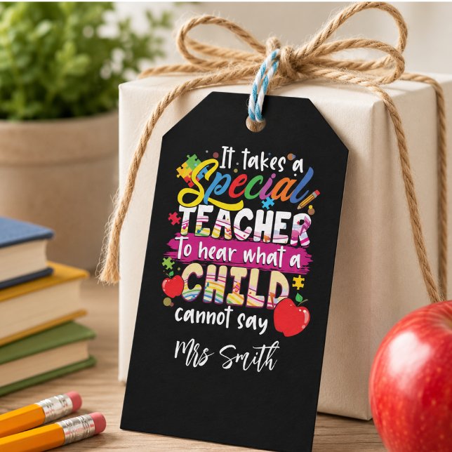Étiquettes-cadeau Il faut un enseignant spécial imprimable Enseignan (It Takes a Special Teacher Printable Teacher Gift Tags)