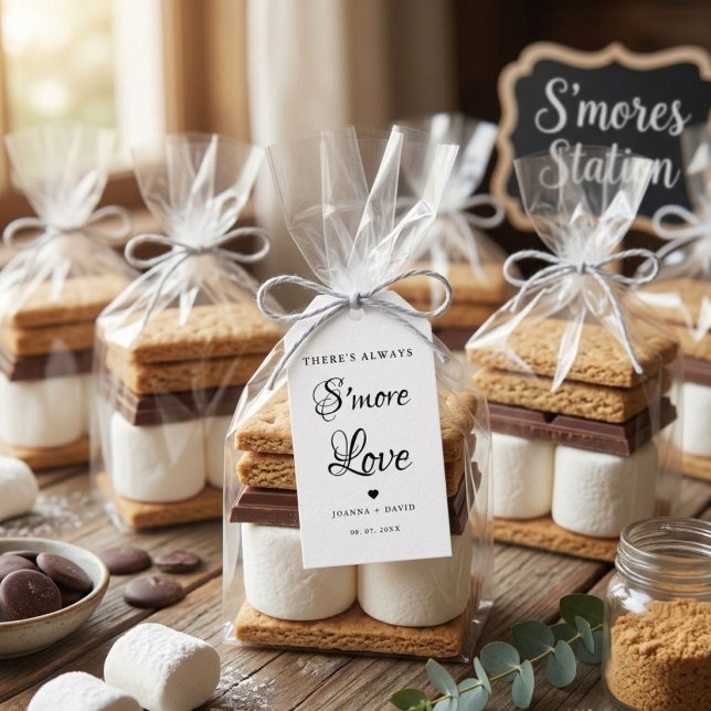Étiquettes-cadeau Il ya toujours S'more Love Mariage Sign (Créateur téléchargé)