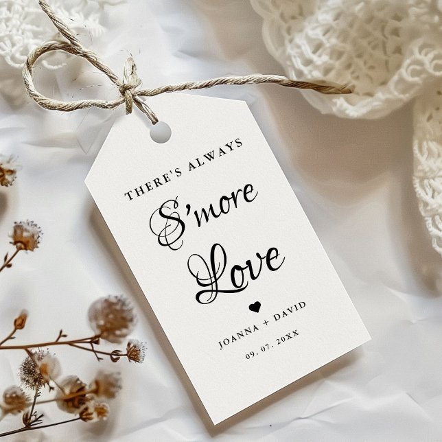 Étiquettes-cadeau Il ya toujours S'more Love Mariage Sign (Créateur téléchargé)
