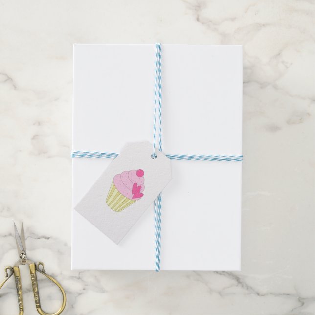 Étiquettes-cadeau illusima Corde Bleue & Blanche (Avec de laficelle)