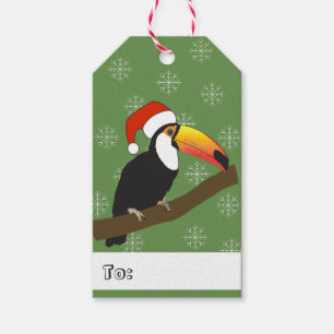 Étiquettes-cadeau illusima Toucan Noël Snowflakes