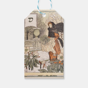 Étiquettes-cadeau Illustration Art Nouveau du jardin d'hiver de déce