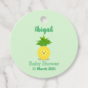 Étiquettes Cadeau Illustration d'ananas mignon