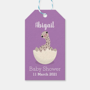Étiquettes-cadeau Illustration d'autruche pour bébé à couver mignon