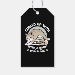 Étiquettes-cadeau Illustration de chat Lover - Curled Up & Cosy