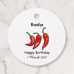 Étiquettes Cadeau Illustration de chili