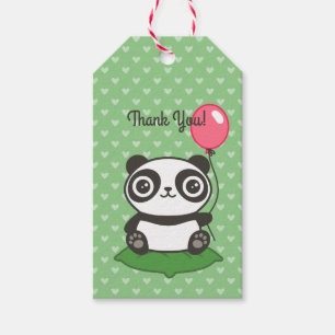 Étiquettes-cadeau Illustration de Cute Panda